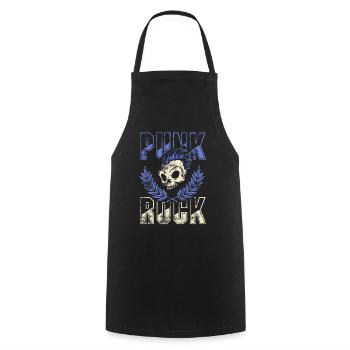 Punk skull punk rock punks punk rocker - Cooking Apron - black - Front - AI Model Male 185 dark (185cm)