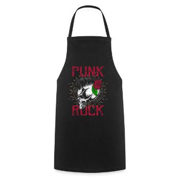 Punk skull punk rock punks punk rocker - Cooking Apron - black - Front - AI Model Male 185 dark (185cm)