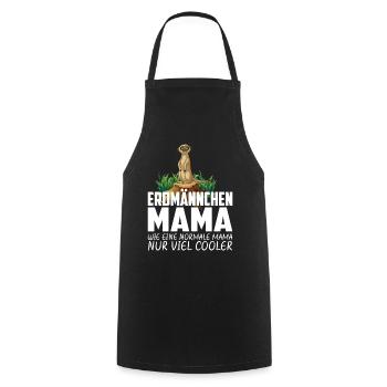 ERDMÄNNCHEN MAMA - Kochschürze - Schwarz - Vorne - AI Model Male 185 dark (185cm)