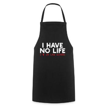 Étudiant en droit - Tablier de cuisine - noir - Devant - AI Model Male 185 dark (185cm)