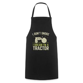 Tractor agriculture farmer gift - Cooking Apron - black - Front - AI Model Male 185 dark (185cm)