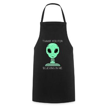 Merci d'avoir cru en moi - Tablier de cuisine - noir - Devant - AI Model Male 185 dark (185cm)