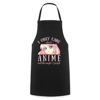 Je ne me soucie que de l'anime - Tablier de cuisine - noir - Devant - AI Model Male 185 dark (185cm)