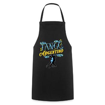 Tango, danseurs de tango - Tablier de cuisine - noir - Devant - AI Model Male 185 dark (185cm)