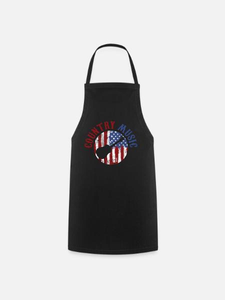 Country Music Western - Cooking Apron - black