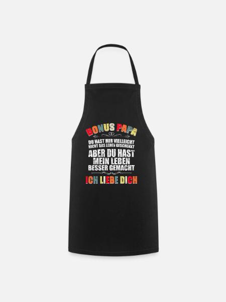 Bonuspapa Bonus Papa Stiefvater Geschenk - Kochschürze - Schwarz