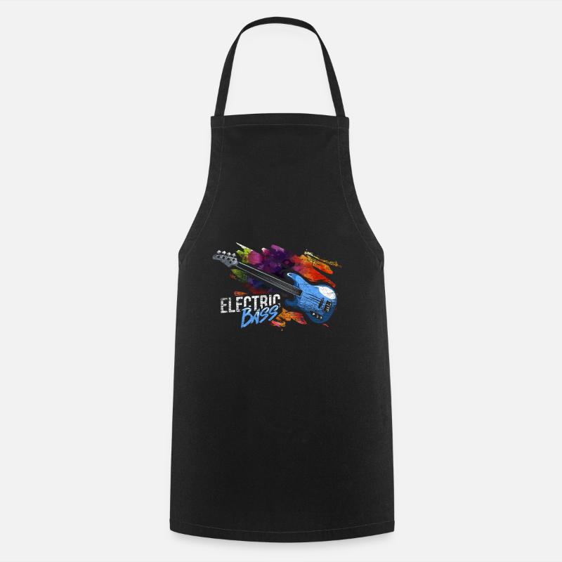 E-Bass Geschenk - Kochschürze - Schwarz