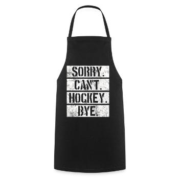 Hockey hockey - Cooking Apron - black - Front - AI Model Male 185 dark (185cm)