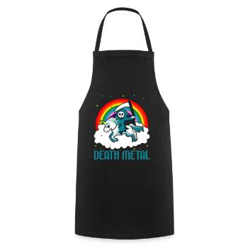 Death metal unicorn skull - Cooking Apron - black - Front - AI Model Male 185 dark (185cm)