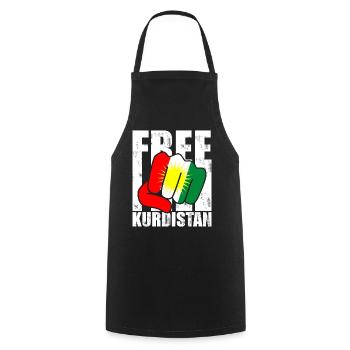 Free Kurdistan - Cooking Apron - black - Front - AI Model Male 185 dark (185cm)