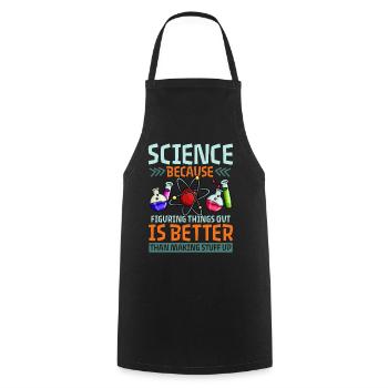 Science Chimie Physique Biologie Drôle - Tablier de cuisine - noir - Devant - AI Model Male 185 dark (185cm)