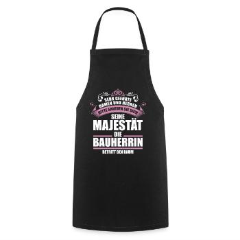 Lustiges Bauherrin Richtfest Geschenk - Kochschürze - Schwarz - Vorne - AI Model Male 185 dark (185cm)