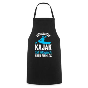 Kajak Kajakverein Kayak - Kochschürze - Schwarz - Vorne - AI Model Male 185 dark (185cm)