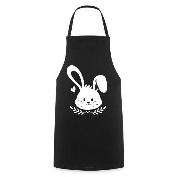 Hase Ostern - Kochschürze - Schwarz - Vorne - AI Model Male 185 dark (185cm)