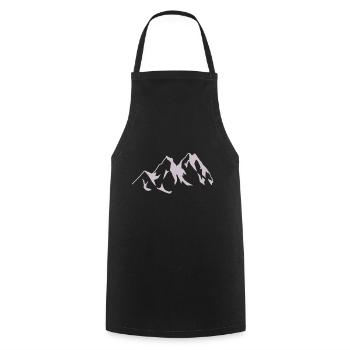 Mountain Mountains Mountains Nature Mountaineer Climbing - Cooking Apron - black - Front - AI Model Male 185 dark (185cm)