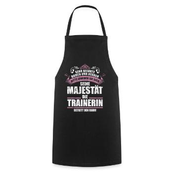 Trainerin Sprüche Geschenk - Kochschürze - Schwarz - Vorne - AI Model Male 185 dark (185cm)