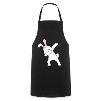 Dabbing bunny - Cooking Apron - black - Front - AI Model Male 185 dark (185cm)