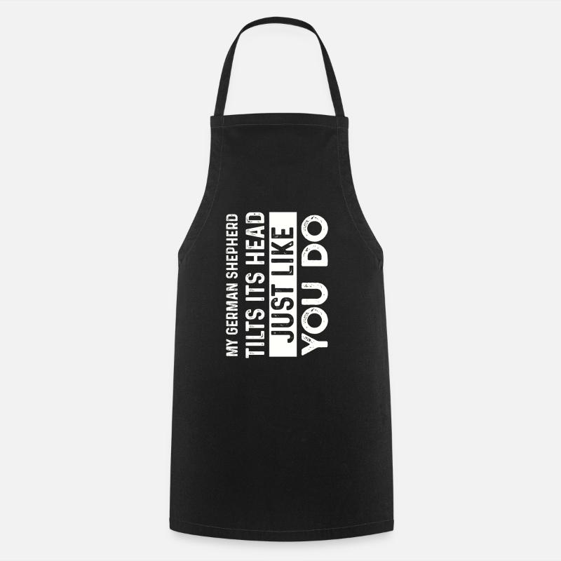 German shepherd dog - Cooking Apron - black