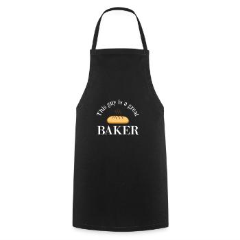 This guy is a great baker - bakery - Cooking Apron - black - Front - AI Model Male 185 dark (185cm)