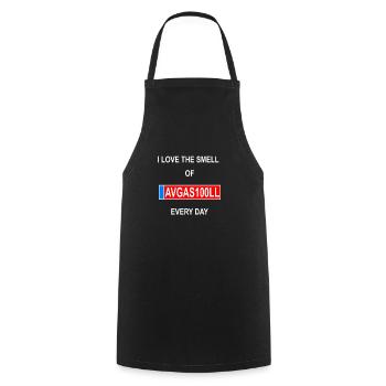 L'odeur du pilote de sang pilote AVGAS - Tablier de cuisine - noir - Devant - AI Model Male 185 dark (185cm)