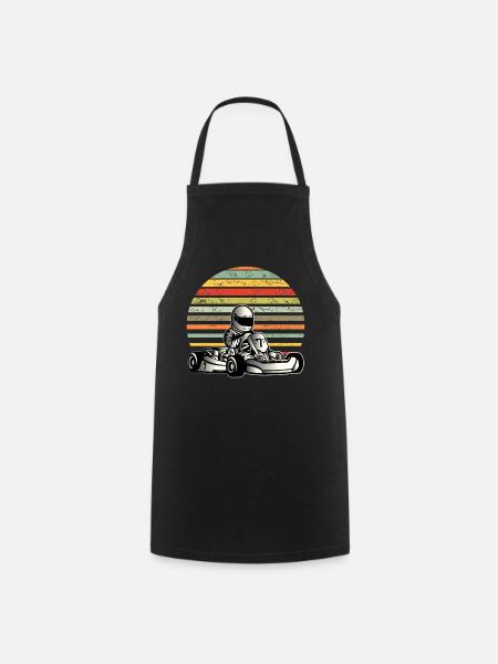 Go Kart Racing Karting Design Hommes - Tablier de cuisine - noir