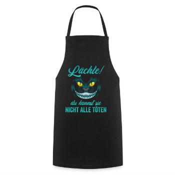Lächle! Du kannst sie nicht alle töten - Kochschürze - Schwarz - Vorne - AI Model Male 185 dark (185cm)