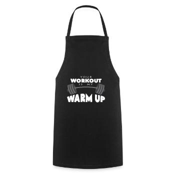 dumbbell - Cooking Apron - black - Front - AI Model Male 185 dark (185cm)