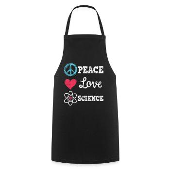 Science physics biology teacher - Cooking Apron - black - Front - AI Model Male 185 dark (185cm)