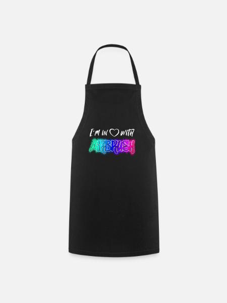 I'm in Love with Airbrush - Cooking Apron - black