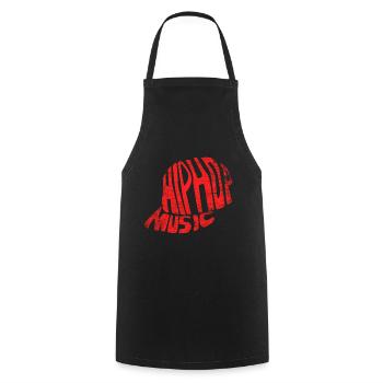 Hip Hop Gift - Cooking Apron - black - Front - AI Model Male 185 dark (185cm)