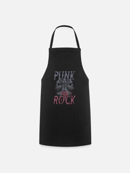 Punk punk rocker skull punk punk music - Cooking Apron - black