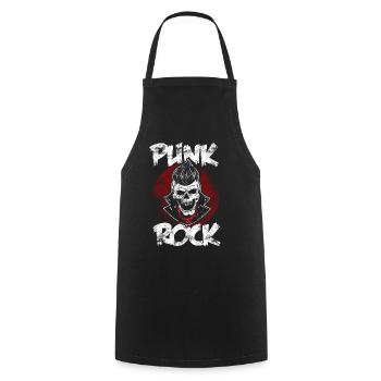 Punk Punrkocker Skull Punks Punk Music - Cooking Apron - black - Front - AI Model Male 185 dark (185cm)