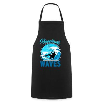 Kitesurfing, kiteboarding - Cooking Apron - black - Front - AI Model Male 185 dark (185cm)