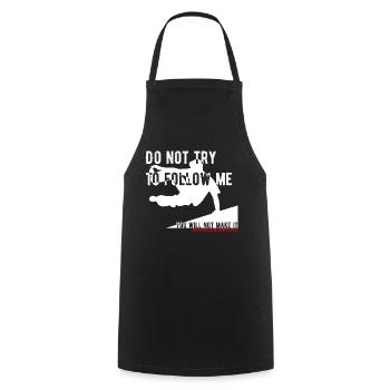 Parkour, freerunning, backflip, freestyle, acrobat - Cooking Apron - black - Front - AI Model Male 185 dark (185cm)