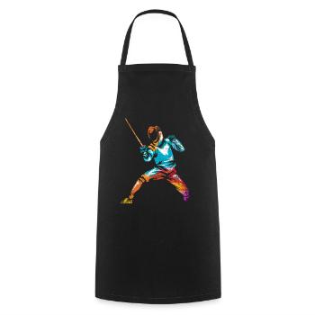 fencing - Cooking Apron - black - Front - AI Model Male 185 dark (185cm)