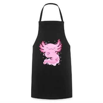 Axolotl - Cooking Apron - black - Front - AI Model Male 185 dark (185cm)