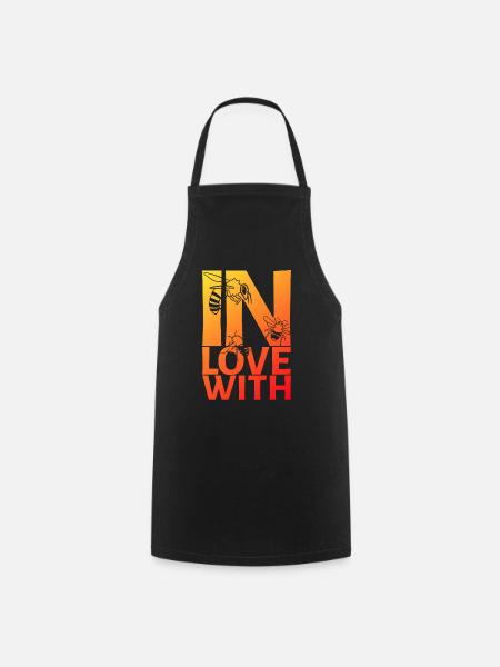 In Love With Bees - Cooking Apron - black