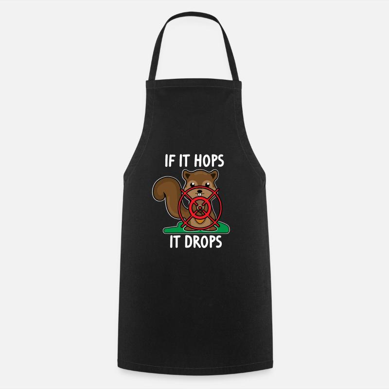 Squirrel Hunter Squirrel Rodent Jokes - Cooking Apron - black