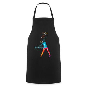 Baton Twirling - Cooking Apron - black - Front - AI Model Male 185 dark (185cm)