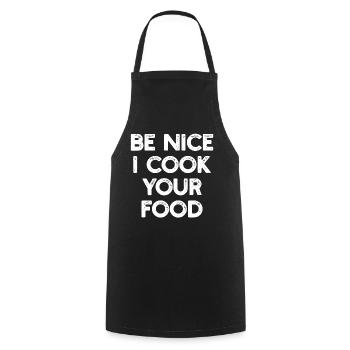 Chef chef cook - Cooking Apron - black - Front - AI Model Male 185 dark (185cm)