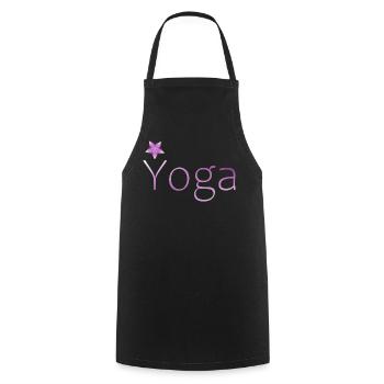 yoga Meditation Geschenk Geschenkidee - Kochschürze - Schwarz - Vorne - AI Model Male 185 dark (185cm)