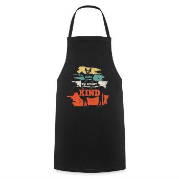 Vegan - Cooking Apron - black - Front - AI Model Male 185 dark (185cm)