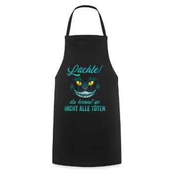 Lächle! Du kannst sie nicht alle töten - Kochschürze - Schwarz - Vorne - AI Model Male 185 dark (185cm)