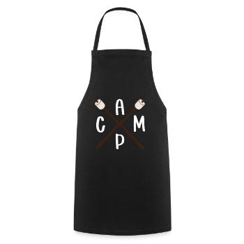 Nourriture de camping - Tablier de cuisine - noir - Devant - AI Model Male 185 dark (185cm)
