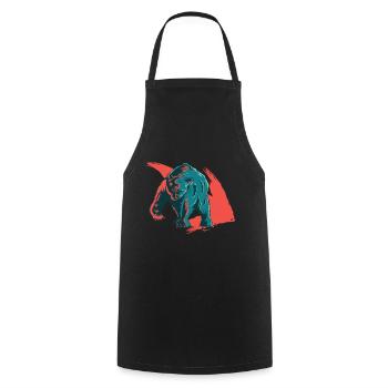 Bear market - Cooking Apron - black - Front - AI Model Male 185 dark (185cm)