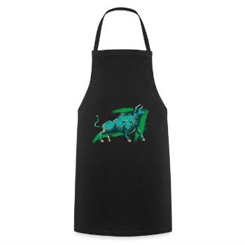 Bull market - Cooking Apron - black - Front - AI Model Male 185 dark (185cm)