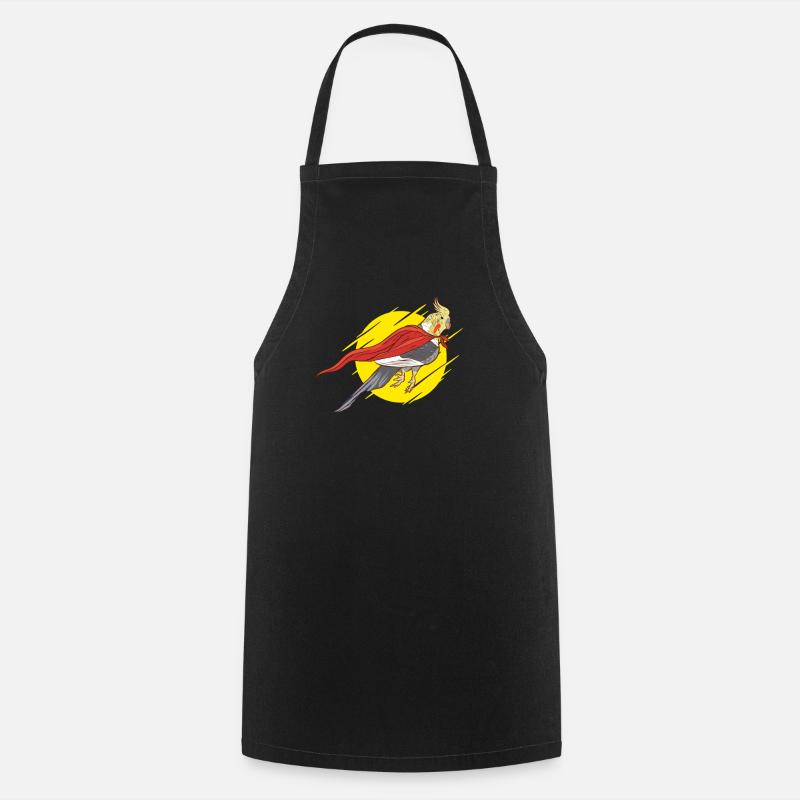 Super cockatiel bird bird parrot birds - Cooking Apron - black