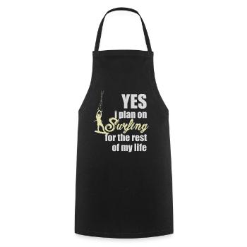 Kitesurfing, kiteboarding - Cooking Apron - black - Front - AI Model Male 185 dark (185cm)