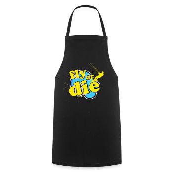 Kitesurfing, kiteboarding - Cooking Apron - black - Front - AI Model Male 185 dark (185cm)