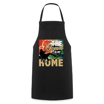 Kitesurfing, kiteboarding - Cooking Apron - black - Front - AI Model Male 185 dark (185cm)